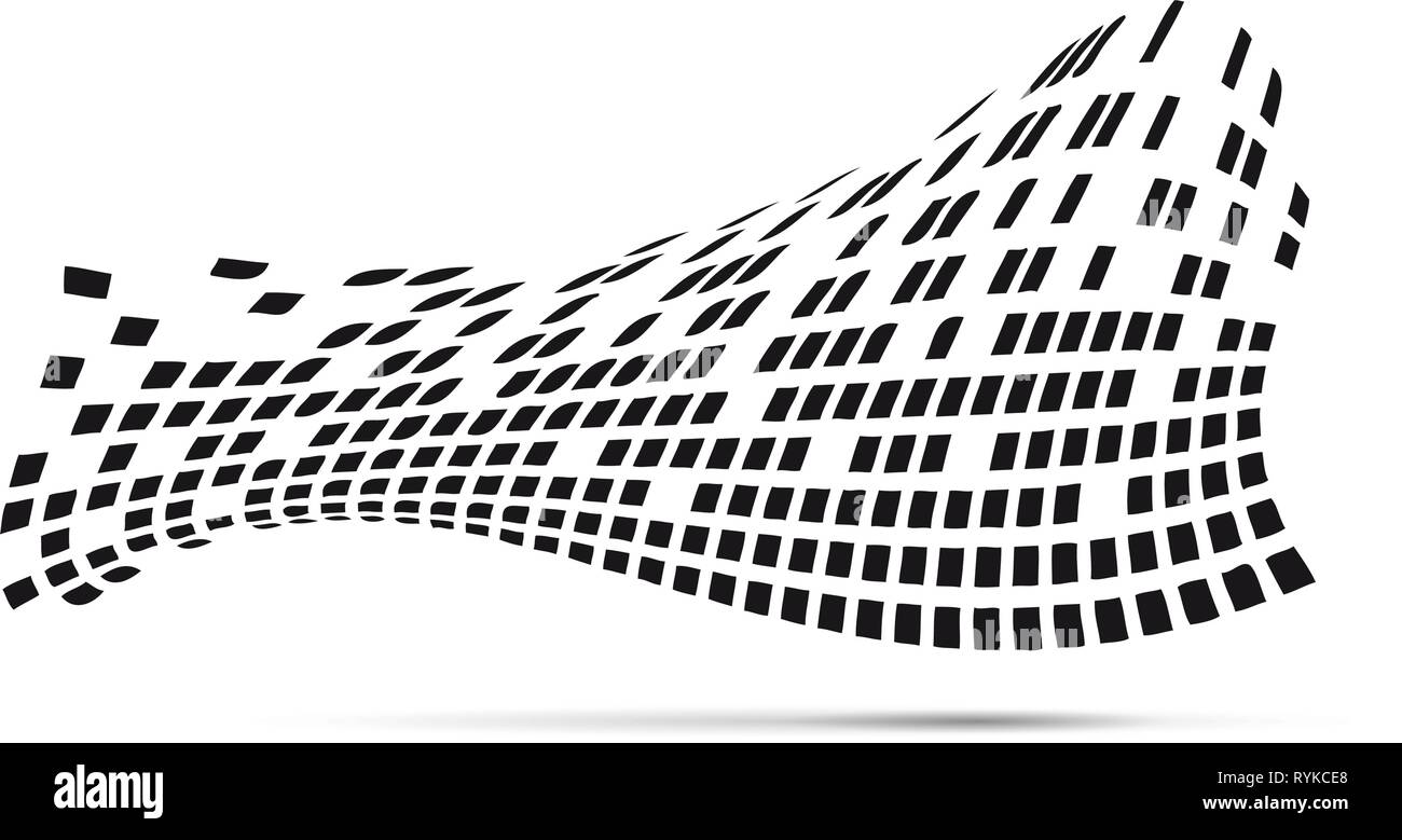 Digitale Abstract Vector Hintergrund in Schwarz Stock Vektor