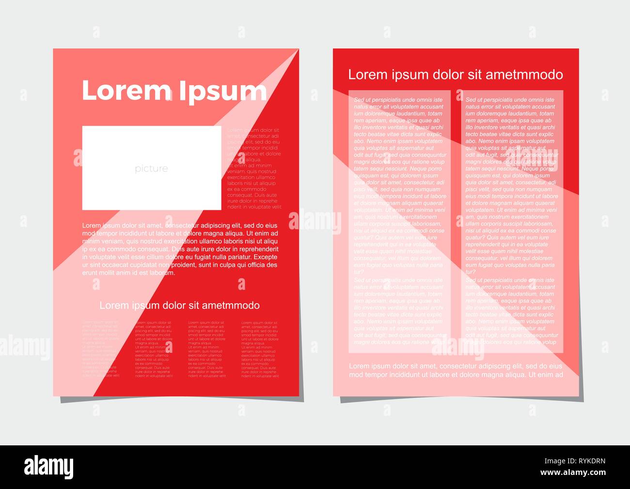 Vektor layout Format A4 moderne Cover Design Vorlagen für Broschüre, Zeitschrift, Flyer, Broschüre, Geschäftsbericht. Geometrisch-abstrakte Hintergründe. Stock Vektor