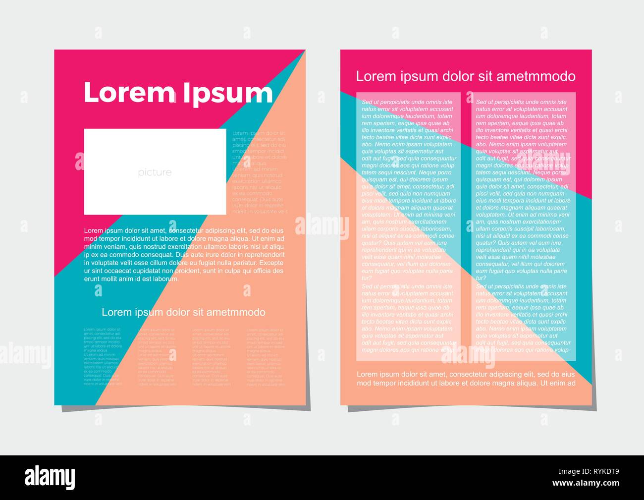 Vektor layout Format A4 moderne Cover Design Vorlagen für Broschüre, Zeitschrift, Flyer, Broschüre, Geschäftsbericht. Geometrisch-abstrakte Hintergründe. Stock Vektor