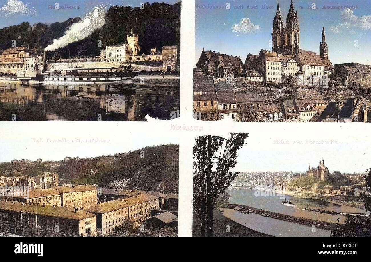 Dresden (Schiff, 1879), Multiview Postkarten, Albrechtsburg und Meißner
