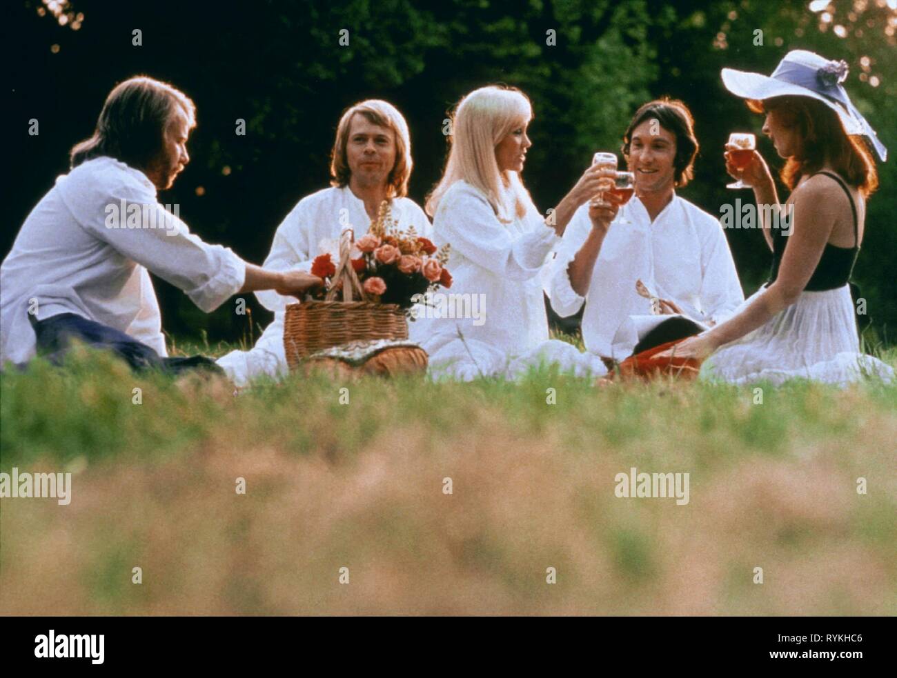 ANDERSSON und ULVAEUS, FALTSKOG, LYNGSTAD, ABBA: DER FILM, 1977 Stockfoto