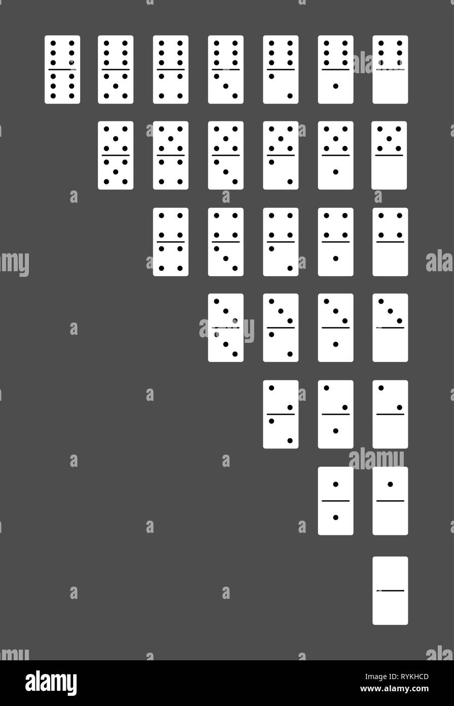 Domino-Knochen-set Stock Vektor