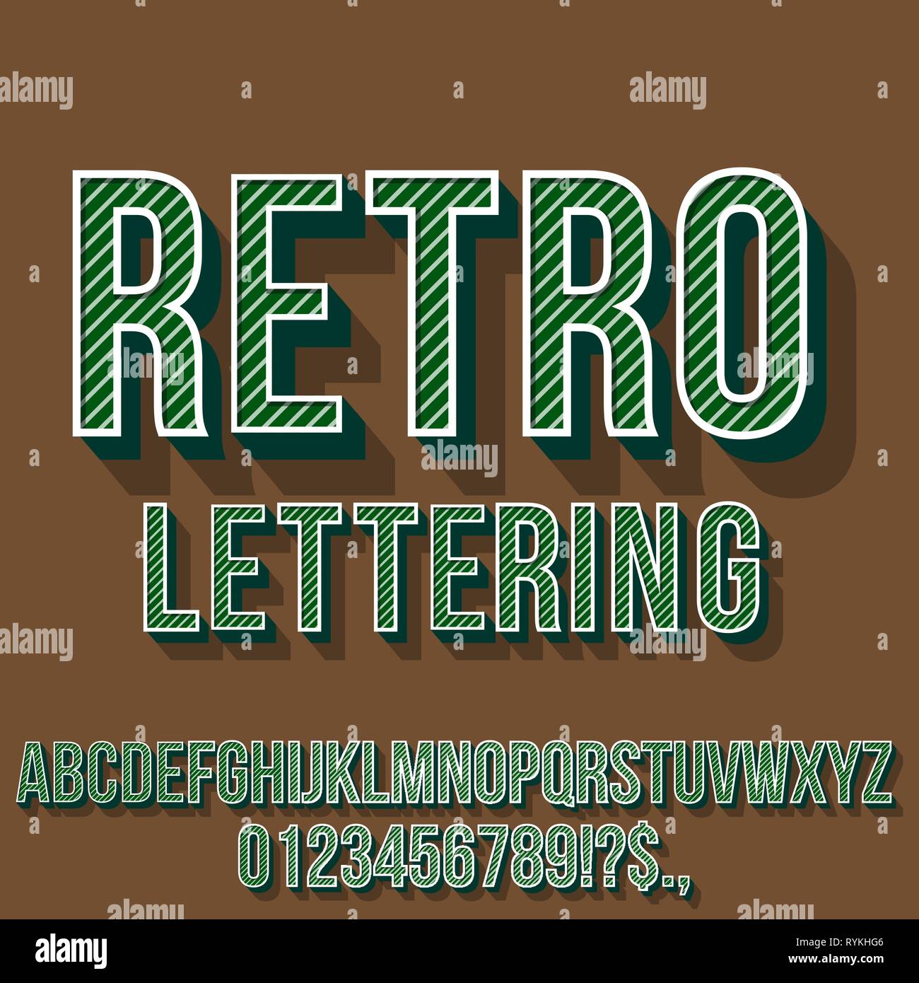 Retro Vintage Font Stock Vektor