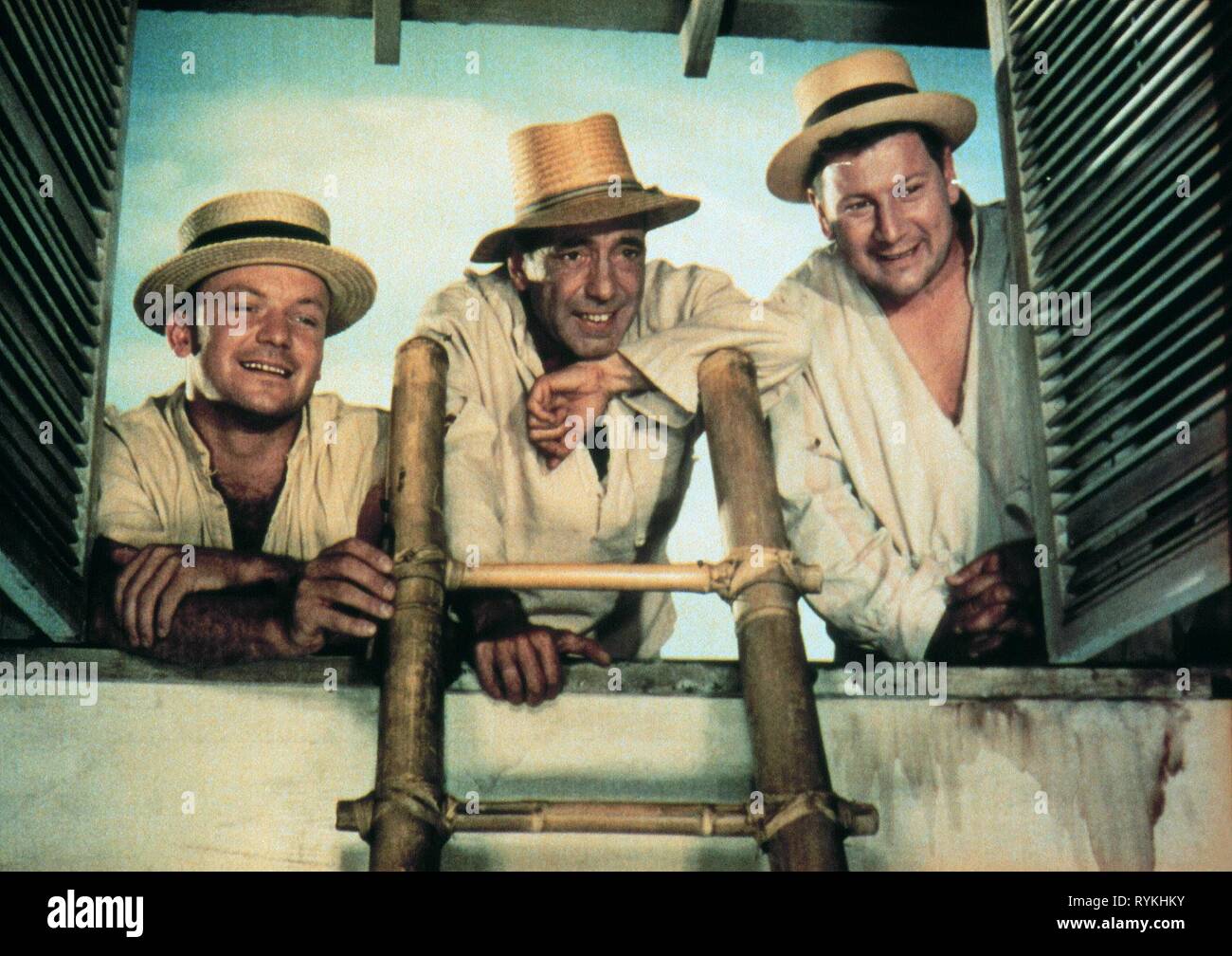 RAY, Bogart, USTINOV, WIR SIND KEINE ENGEL, 1955 Stockfoto