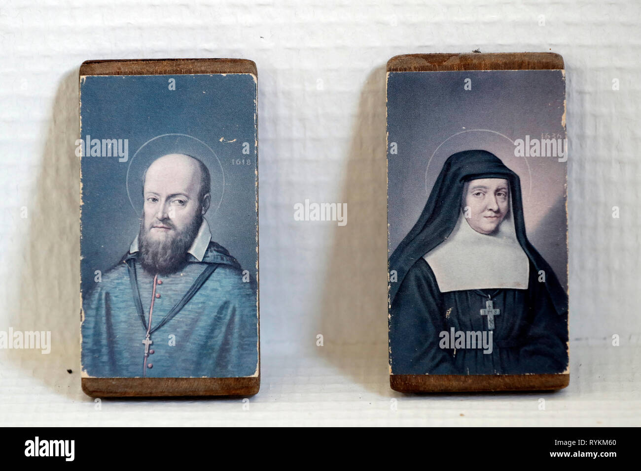 Die Visitation Kloster. Franz von Sales (1567 - 1622) und Saint Jane Frances de Chantal (1572 Ð 1641). Malerei Marclaz. Frankreich. Stockfoto