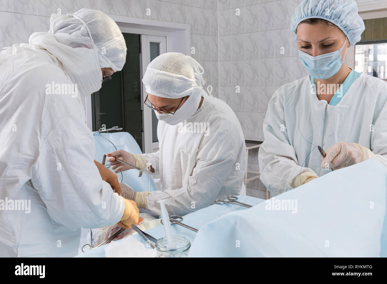 Chirurgen im Op Stockfoto