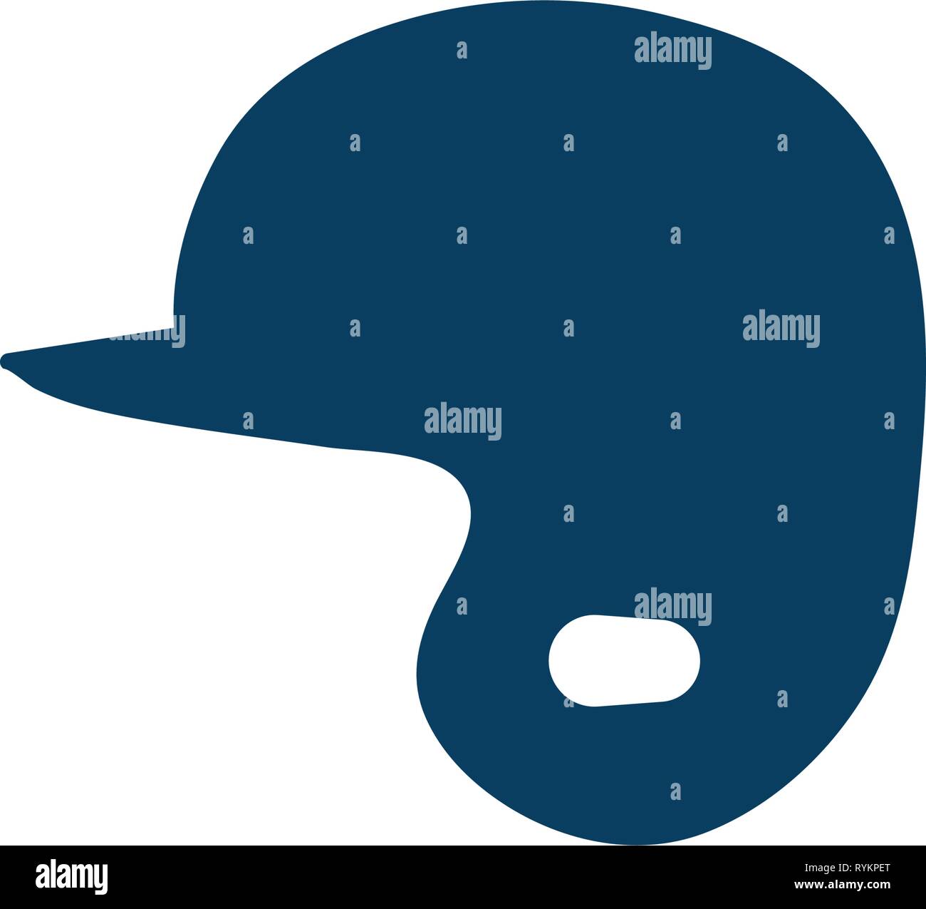 Baseball Helmsymbol. Flache Farbgestaltung. Vektor-Illustration. Stock Vektor