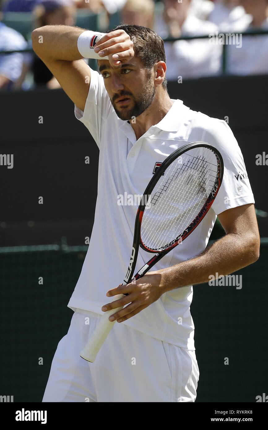 MARIN CILIC, KROATIEN, der Wimbledon Championships 2017, 2017 Stockfoto