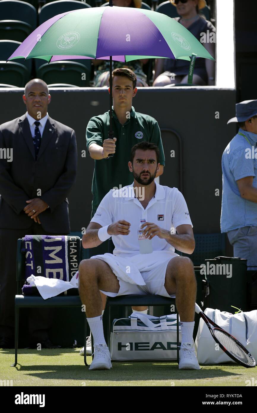 MARIN CILIC, KROATIEN, der Wimbledon Championships 2017, 2017 Stockfoto