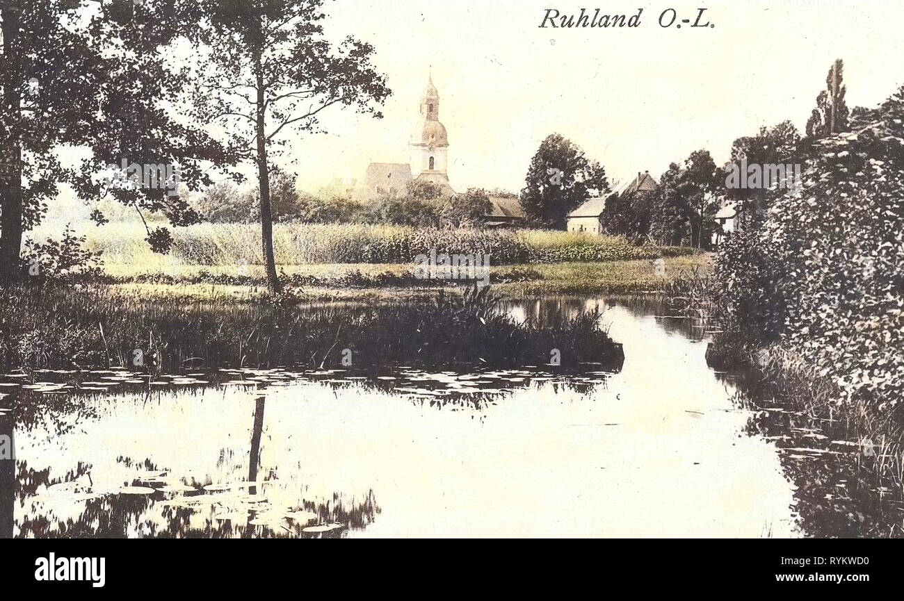 Stadtkirche Ruhland, alte Sehenswürdigkeiten von Ruhland, Teiche in