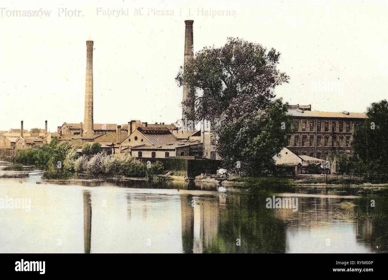 Industrie in der Woiwodschaft Łódź, 1905, Woiwodschaft Lodz Tomaszow, M. Fabryki Halperna Piesza ich J. Stockfoto