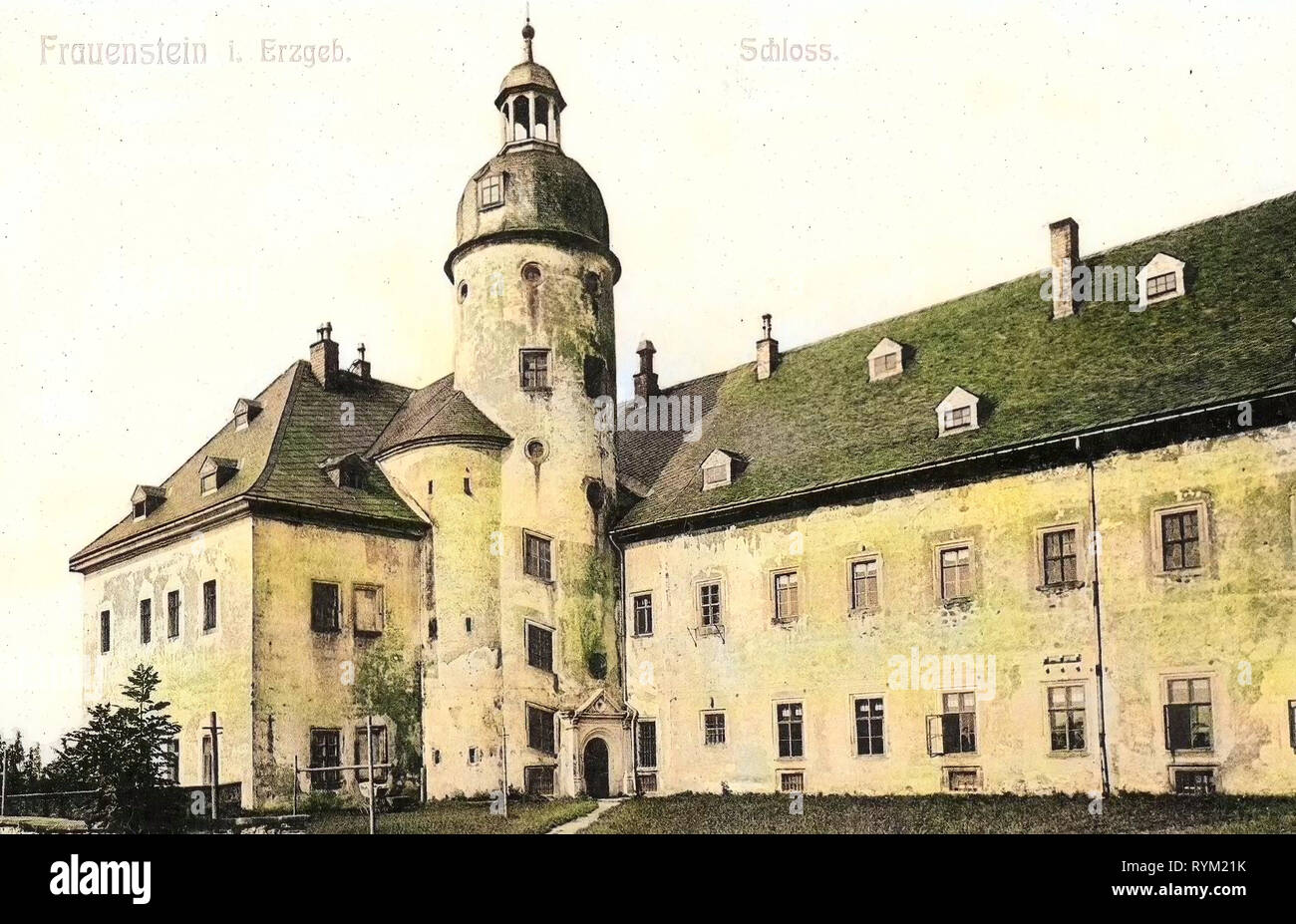 Schloss Frauenstein (Erzgebirge), 1906, Landkreis Mittelsachsen, Frauenstein, Schloß, Deutschland Stockfoto