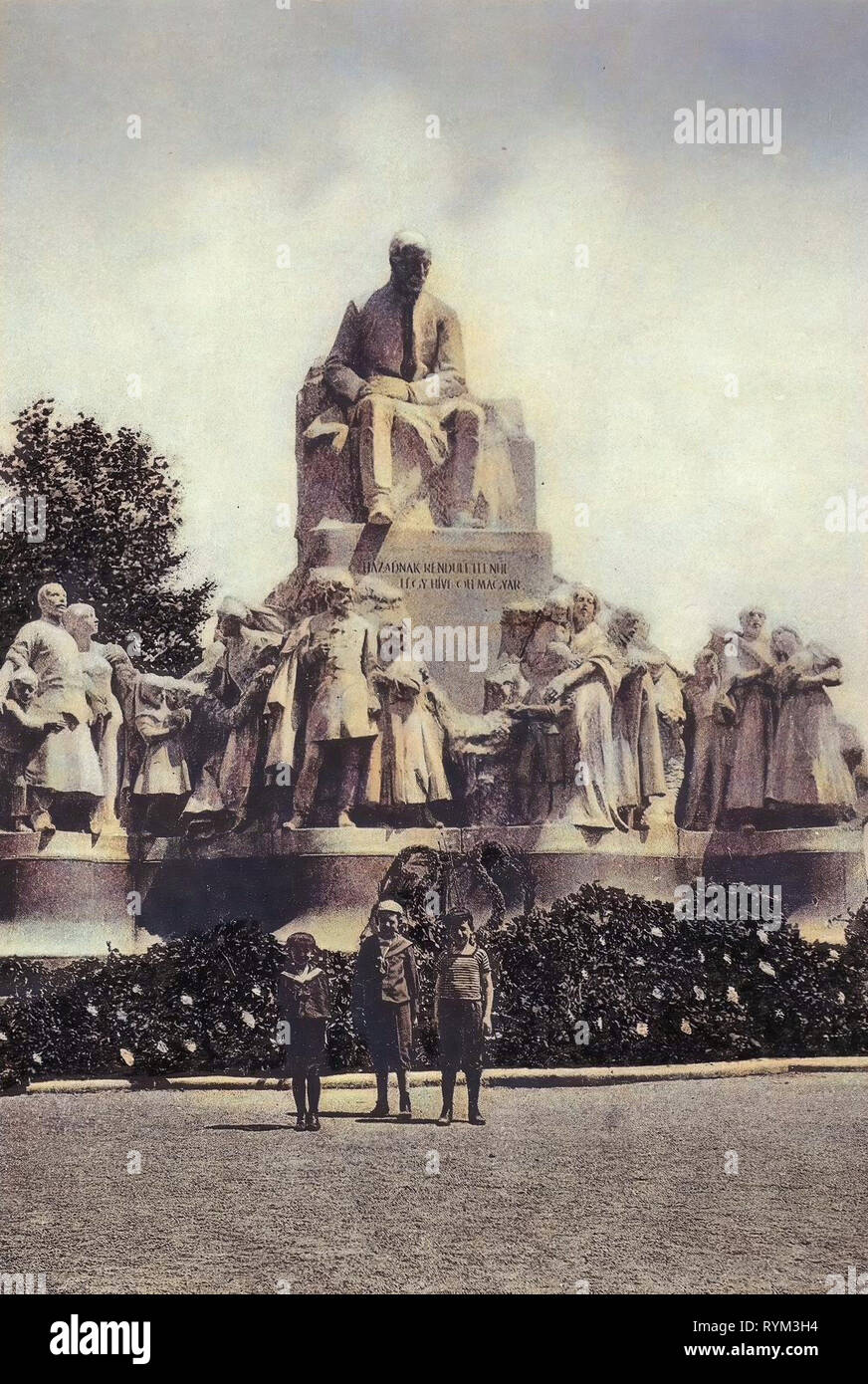 Mihály Vörösmarty Denkmal in Budapest Bezirk V, 1908, Budapest, Vörösmarty, Denkmal, Ungarn Stockfoto