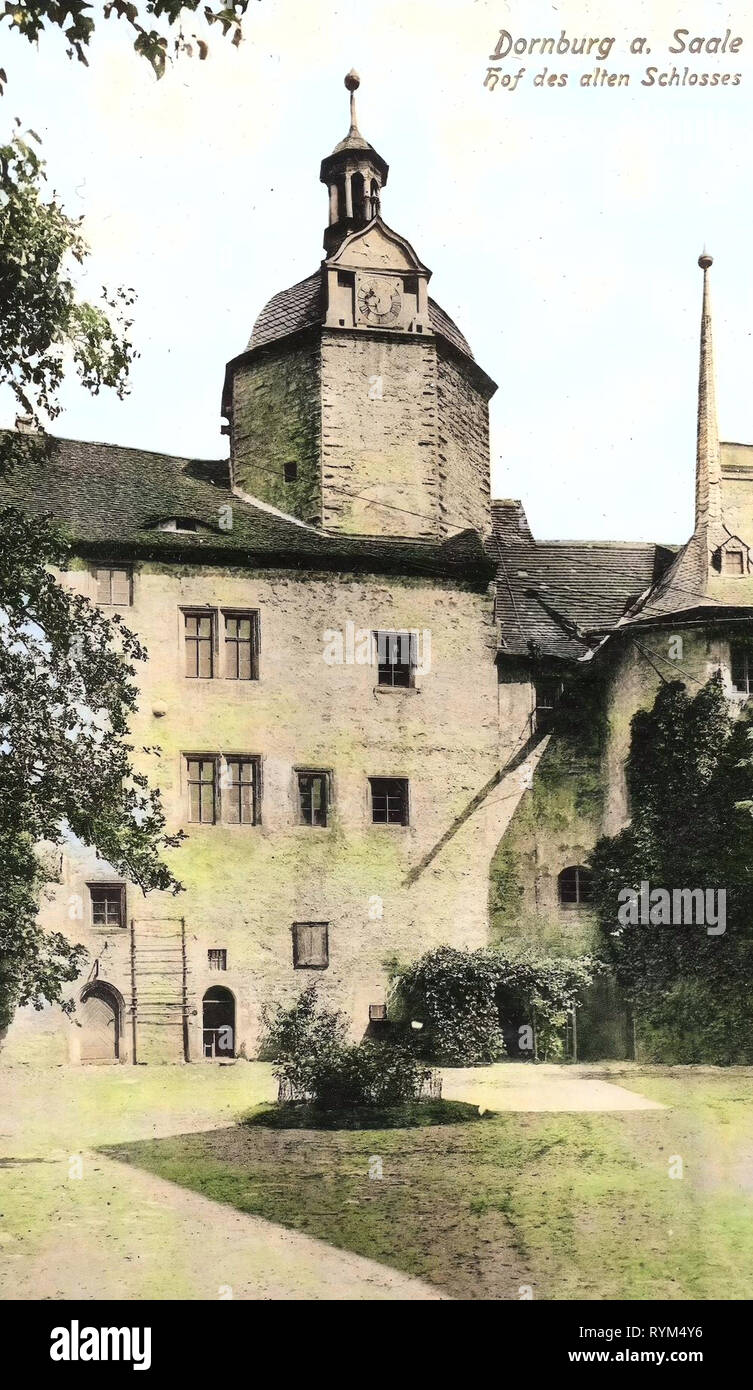 Dornburger Schlösser, 1919, Thüringen, Dornburg, Schloßhof Stockfoto