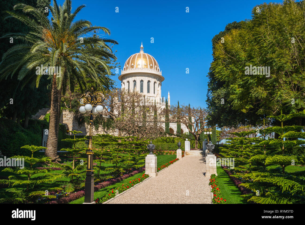 Schrein des Bab in hängenden Garten, Haifa, Israel Stockfoto