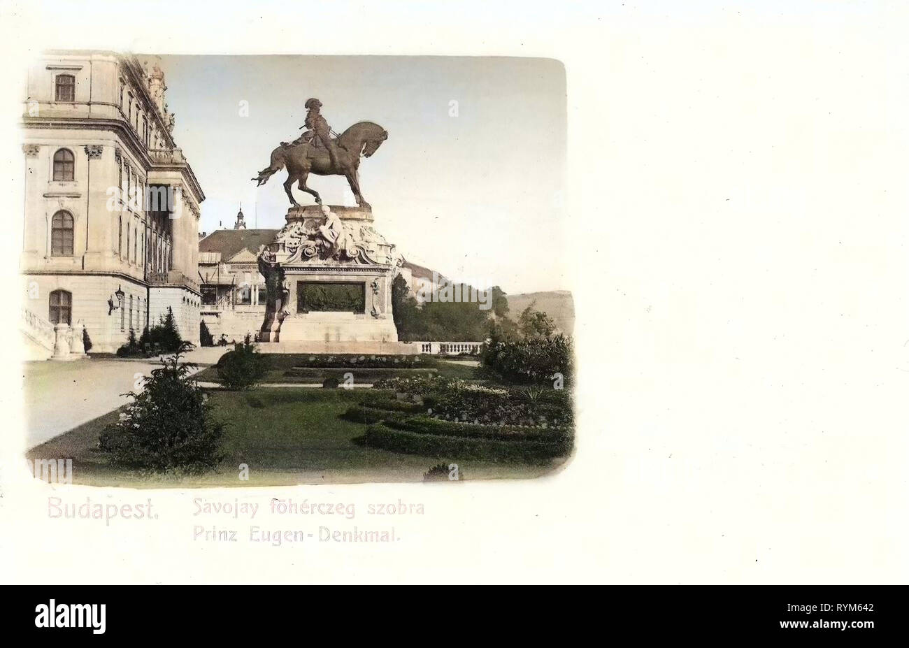 Prinz Eugen Denkmal, Budapest, 1903 in Budapest, 1903, Prinz Eugen Denkmal, Ungarn Stockfoto