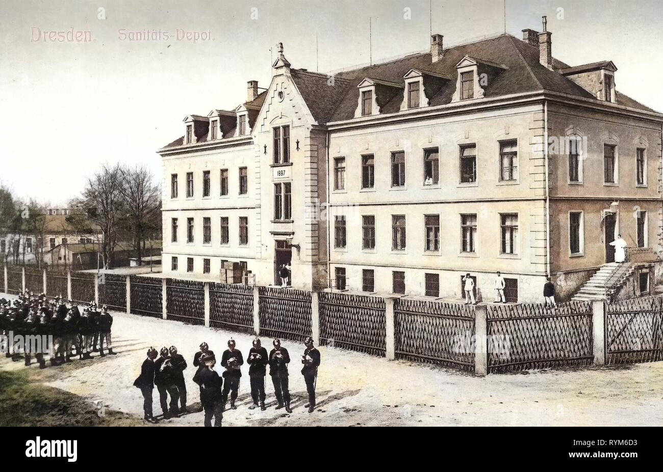 Garnisonslazarett Armee von Sachsen, Dresden, 1903, Dresden, Sanitätsdepot, Deutschland Stockfoto