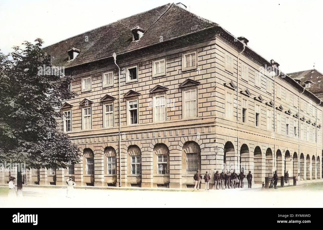 Militärische Einrichtungen, 1903, Aussig, Theresienstadt, Truppenübungsplatz, Tschechische Republik Stockfoto