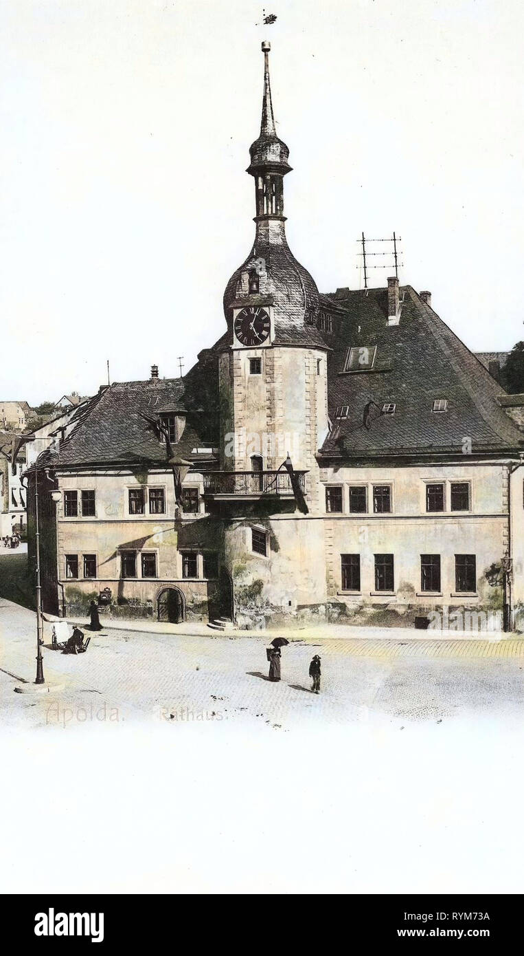 Rathäuser in Thüringen, Apolda, 1903, Thüringen, Rathaus Stockfoto