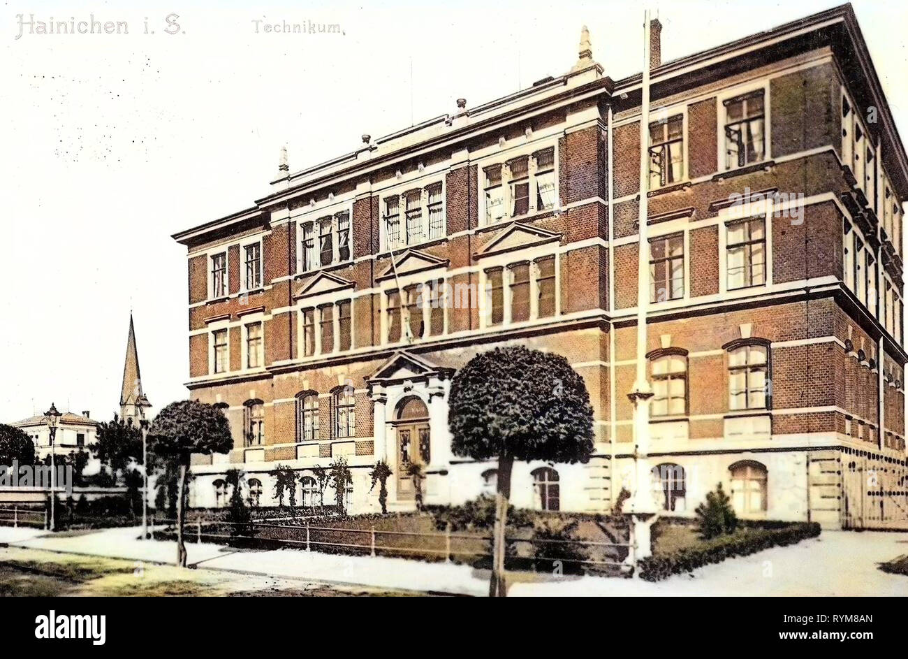 Schulen im Landkreis Mittelsachsen, Hainichen, 1903, Landkreis Mittelsachsen, Technikum, Deutschland Stockfoto
