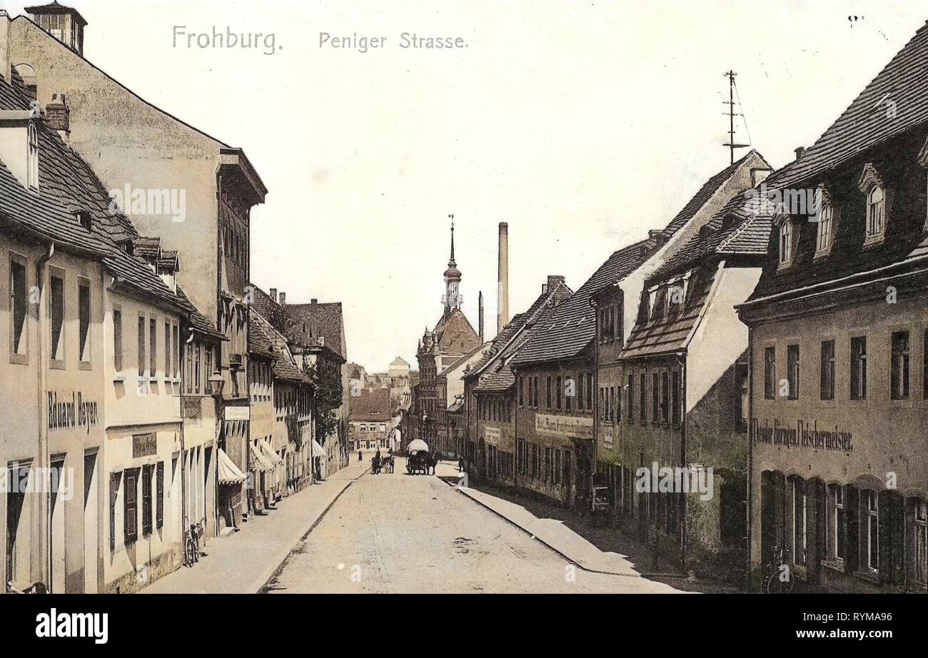 Gebäude in Frohburg, 1905, Landkreis Leipzig, Frohburg, Peniger Straße, Deutschland Stockfoto