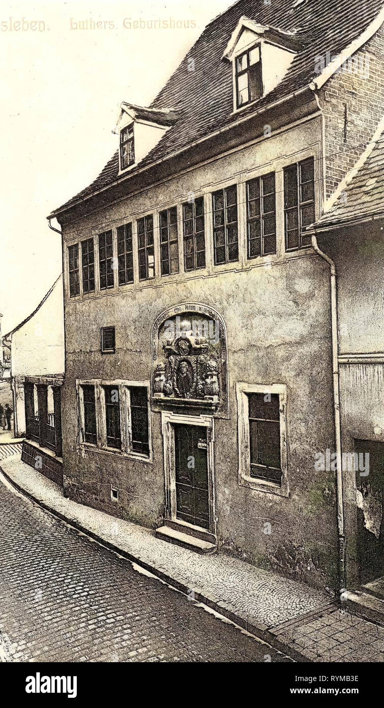 Martin Luthers Geburtshaus, 1905, Sachsen-Anhalt, Lutherstadt Eisleben, Luthers Geburtshaus, Deutschland Stockfoto