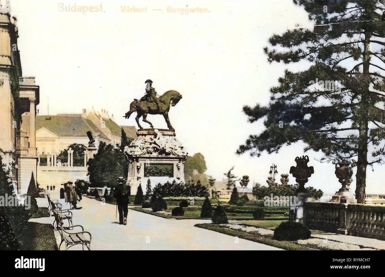 Parks in Budapest, Prinz Eugen Denkmal, Budapest, 1906, Burgarten, Ungarn Stockfoto