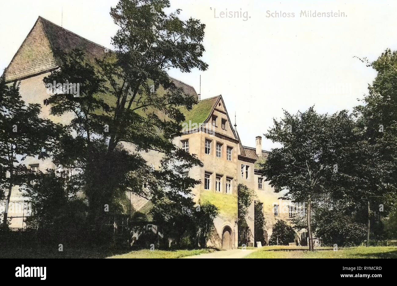 Burg Mildenstein, 1906, Landkreis Mittelsachsen, Leisnig, Schloß Mildenstein, Deutschland Stockfoto