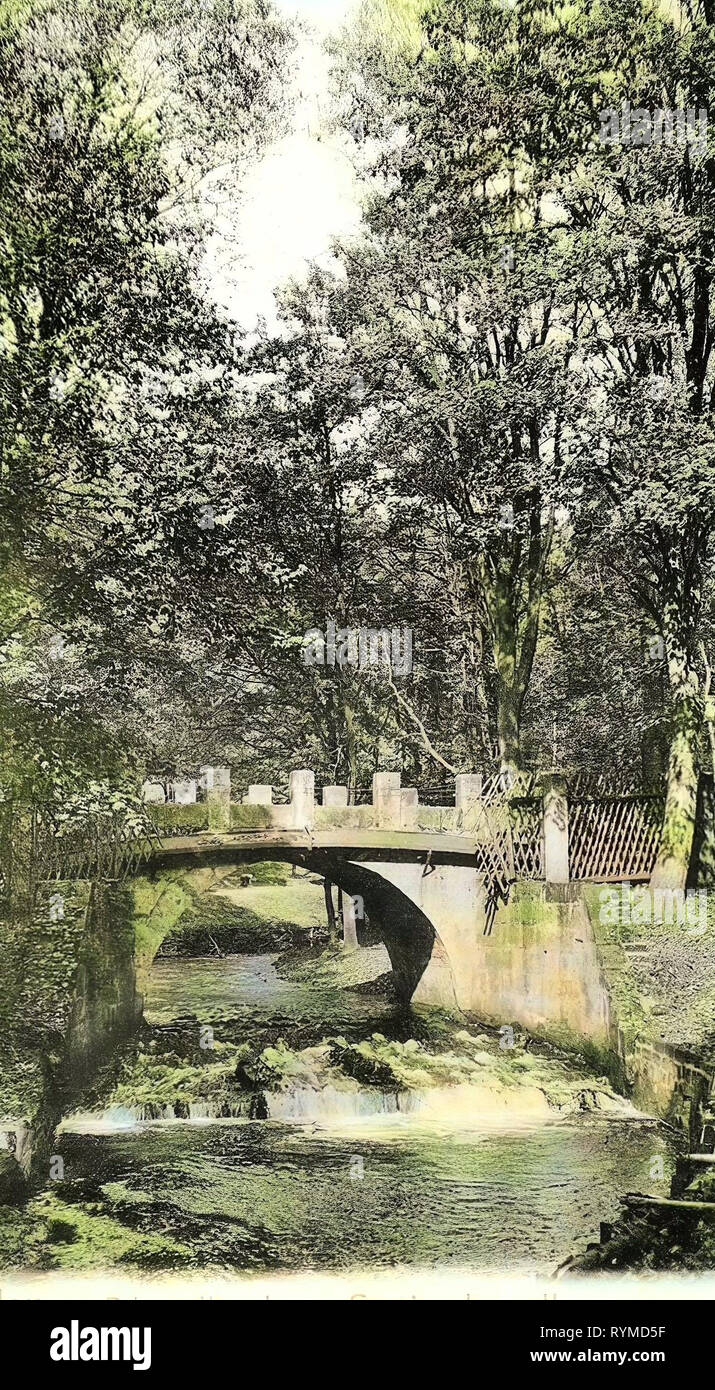 Garnisonslazarett Dresden, Prießnitz (Elbe), 1906, Dresden, Garnisonslazarett, Prießnitzwehr, Deutschland Stockfoto