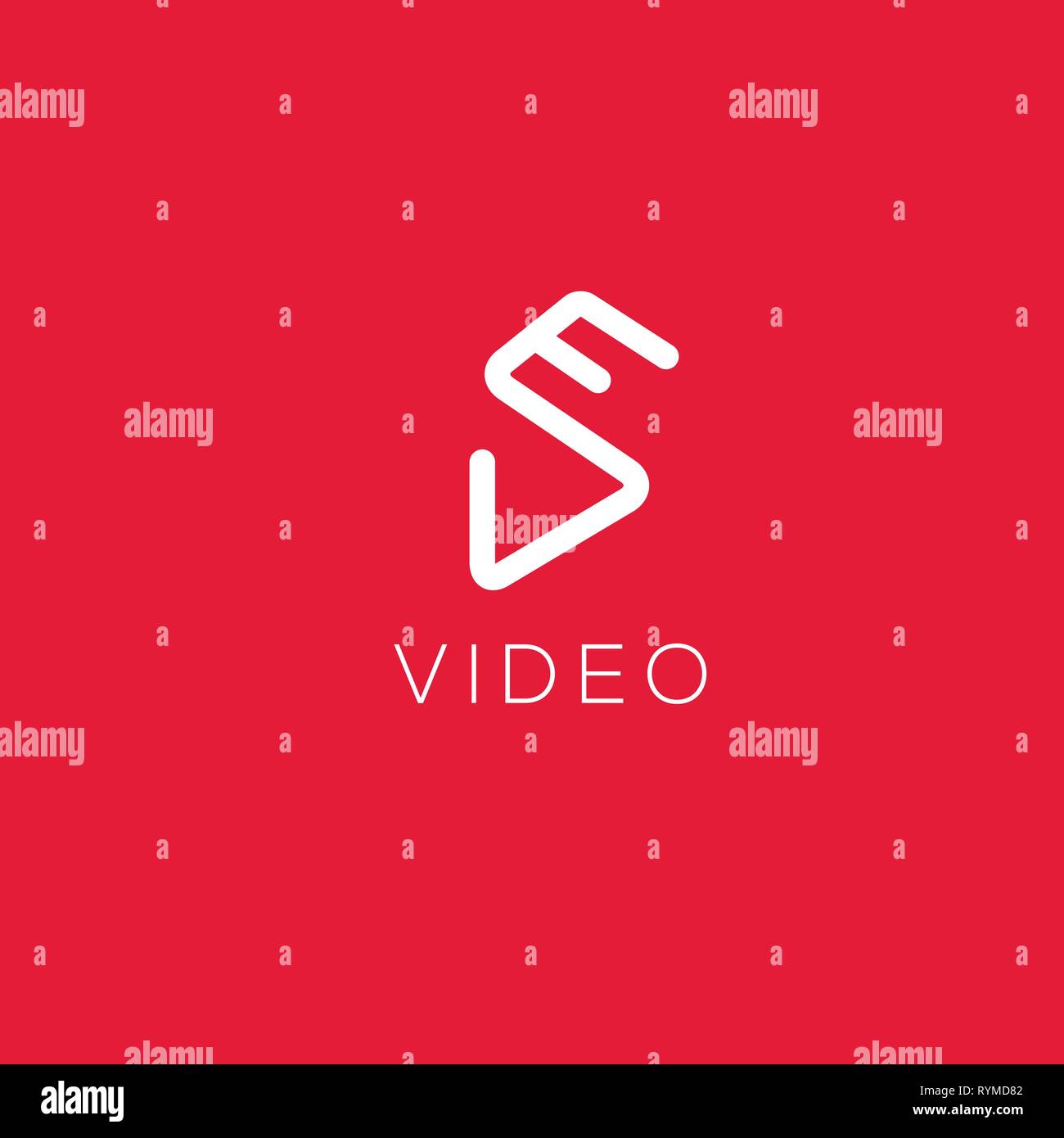 Video Logo. Video produktion Emblem. Video rund unterzeichnen. Kino logo Stock Vektor