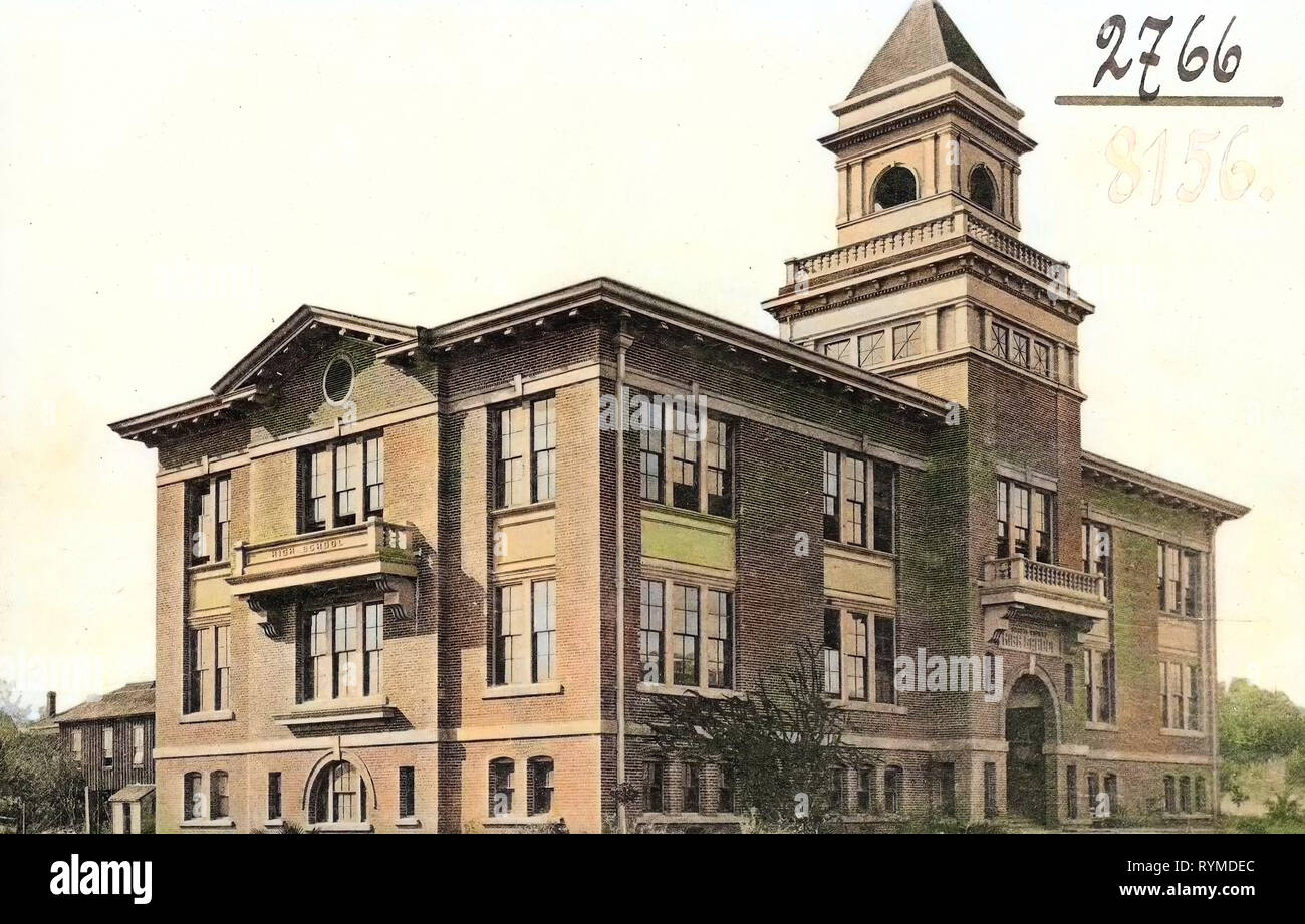 Schulen in Kalifornien, Redding, Kalifornien, 1906, Cal., der High School", Vereinigte Staaten von Amerika Stockfoto