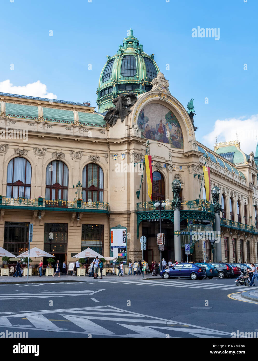 Gemeindehaus in Prag - Tschechische Republik Stockfoto