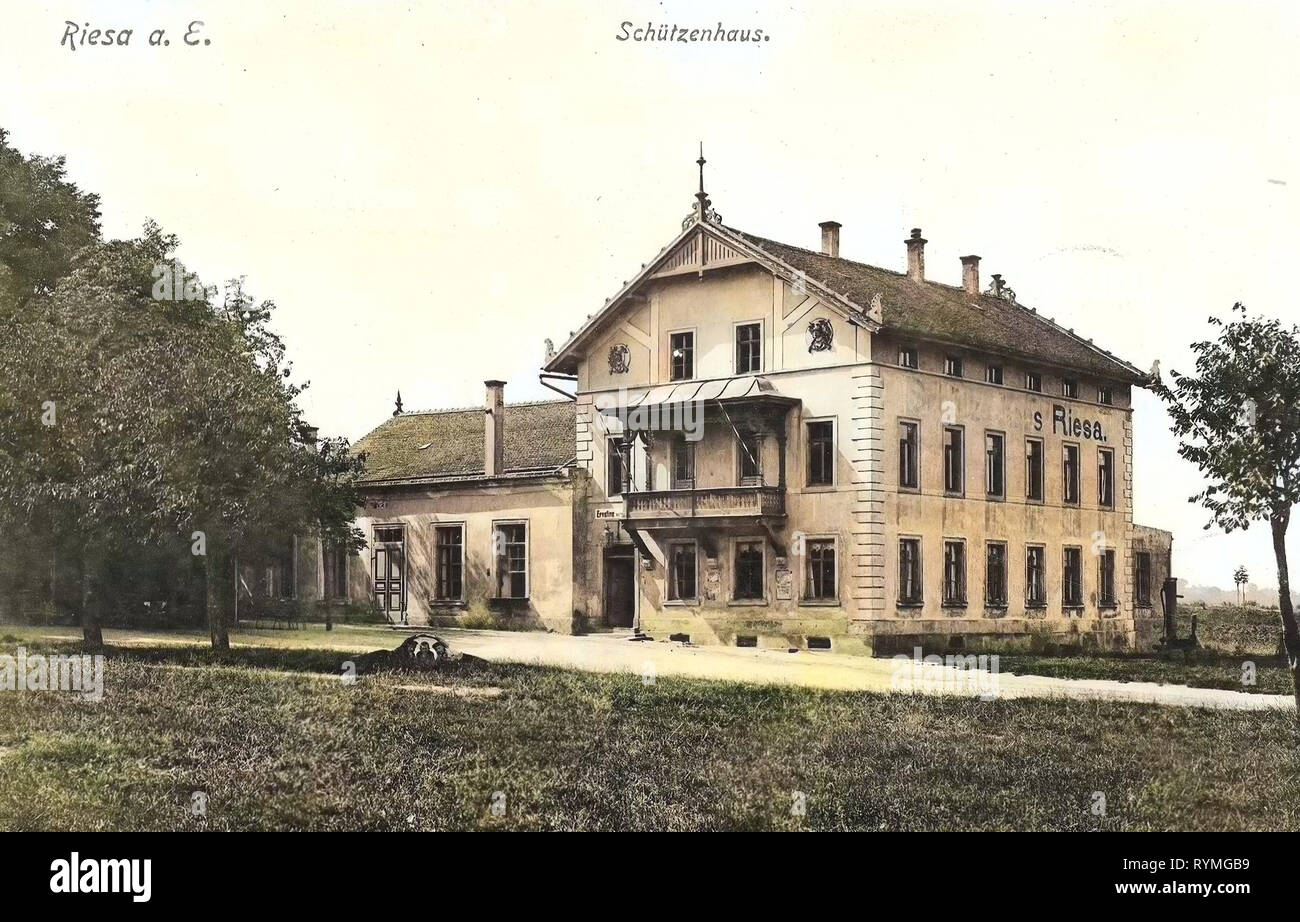 Schützenhaus, Riesa, 1907, Landkreis Meißen, Deutschland Stockfoto