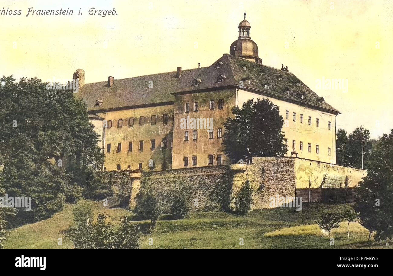 Schloss Frauenstein (Erzgebirge), 1908, Landkreis Mittelsachsen, Frauenstein, Schloß, Deutschland Stockfoto