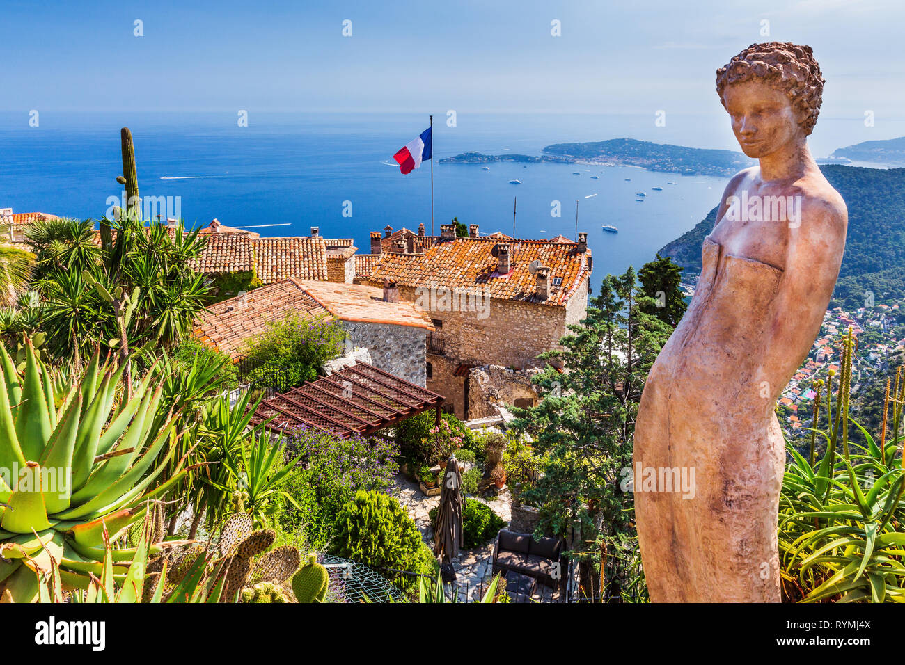 Französische Riviera. Das mittelalterliche Dorf Eze. Stockfoto