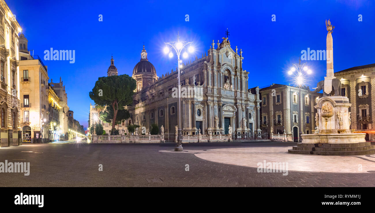 Die Kathedrale von Catania, Sizilien, Italien Stockfoto