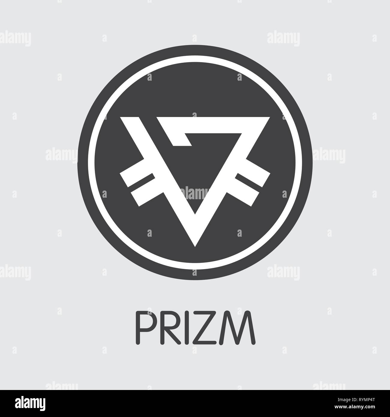 PZM-Phi. Das Logo von Crypto Münzen oder Markt Emblem. Stock Vektor