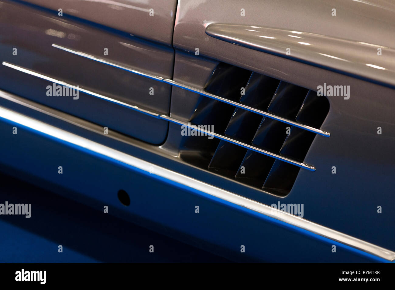 Nahaufnahme Detail auf einen Sportwagen Stockfoto