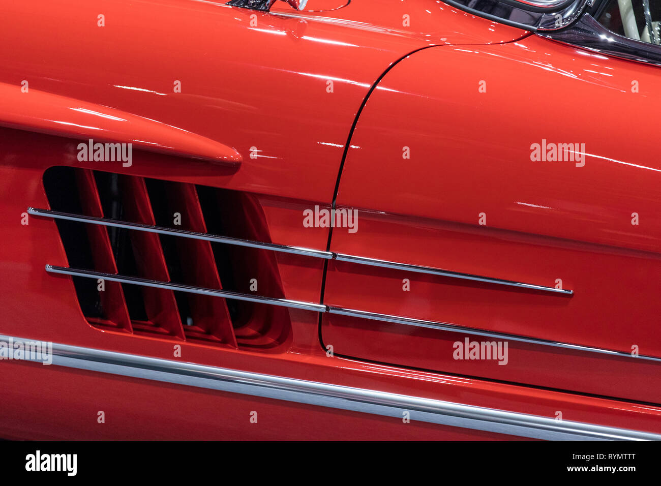 Nahaufnahme Detail auf einen Sportwagen Stockfoto