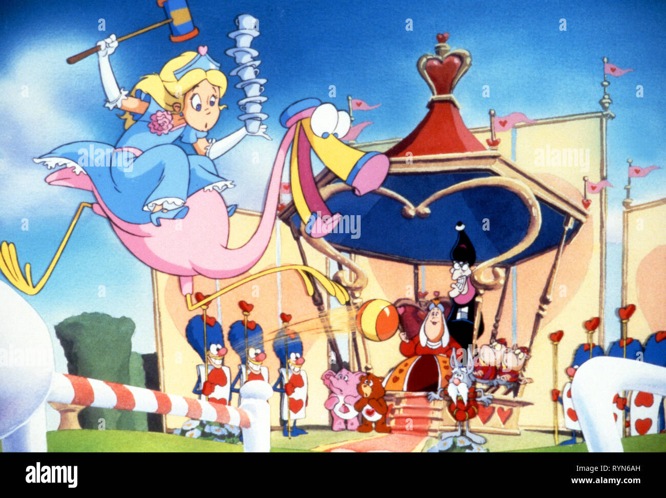 ALICE, Flamingo, die Care Bears Abenteuer im Wunderland, 1987 Stockfoto