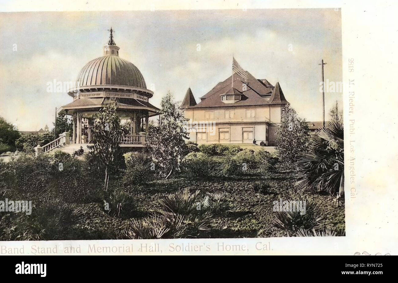 Gebäude in Kalifornien, 1905, Kalifornien, die Soldaten nach Hause, Band stehen und Memorial Hall, Soldaten nach Hause', Vereinigte Staaten von Amerika Stockfoto