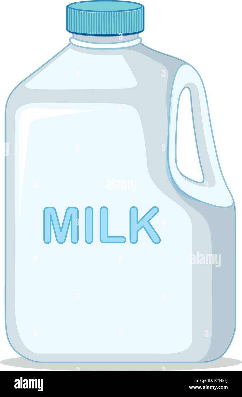 Milch Karton auf weißem Hintergrund Abbildung Stock Vektor