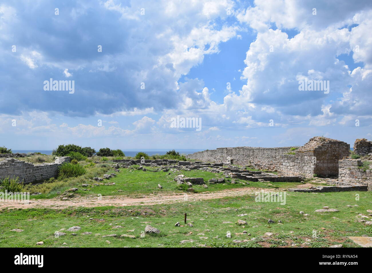 Kap Kaliakra historische Überreste Wahrzeichen Bulgarien touristischen Reiseziel Foto Stockfoto