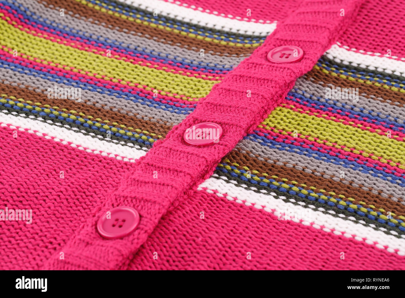 Gestrickte Tuch Closeup Hintergrundbild. Stockfoto