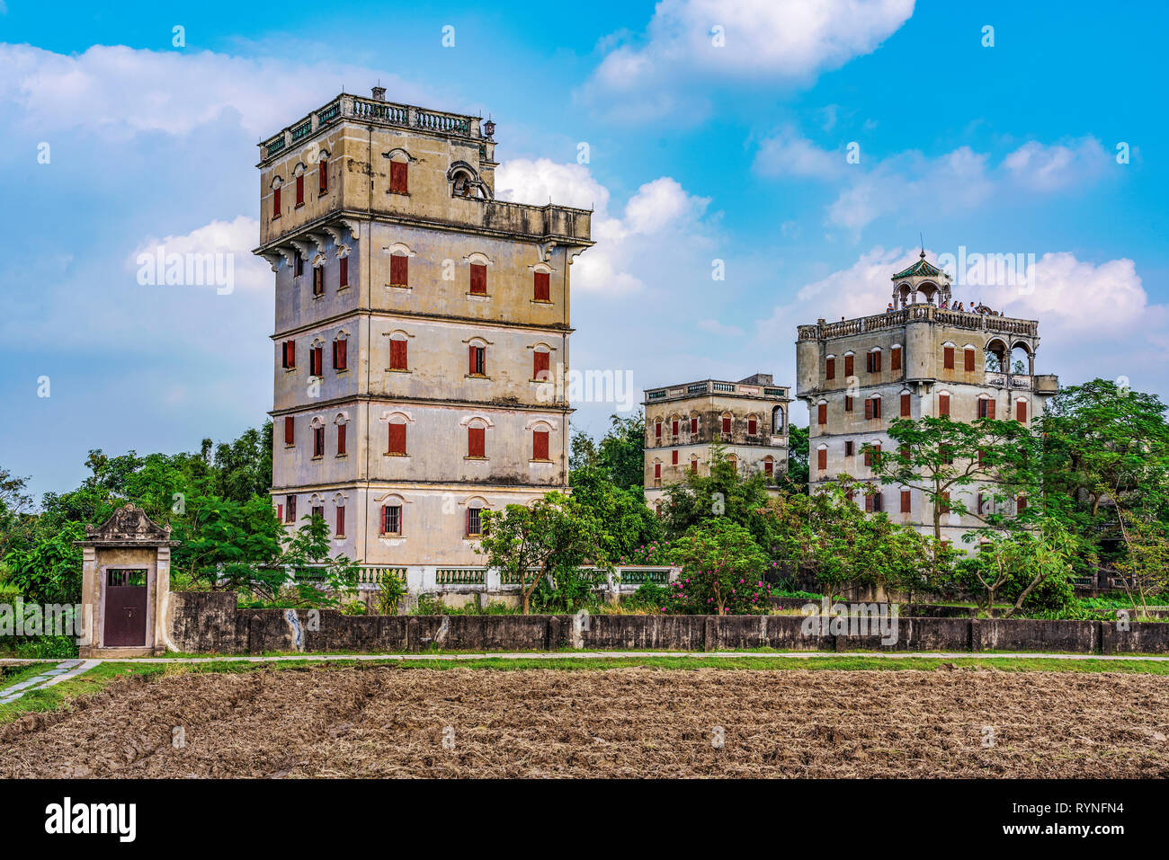Pingyao, CHINA - 25. Oktober: Diaolou alte Gebäude im Dorf Zili, ein UNESCO-Weltkulturerbe am 25. Oktober. 2018 in Pingyao Stockfoto