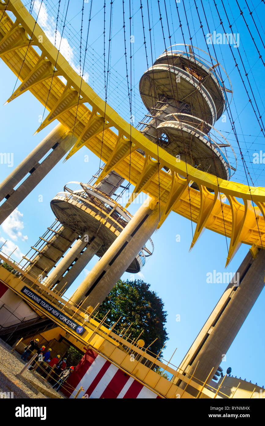 New York State Pavillon von 1964 Weltmesse, Flushing Meadows Park Stockfoto