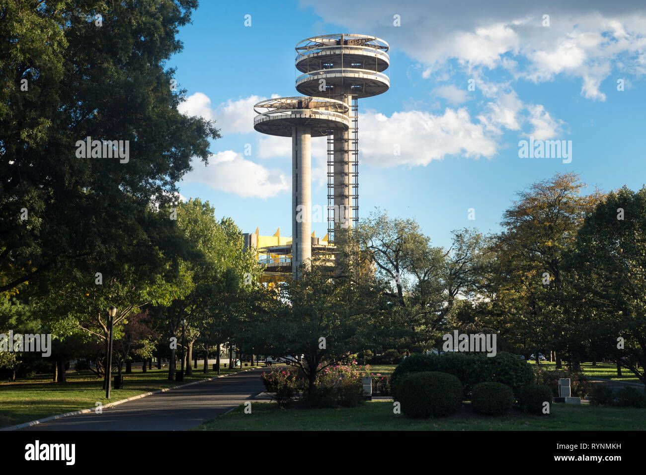 New York State Pavillon von 1964 Weltmesse, Flushing Meadows Park Stockfoto