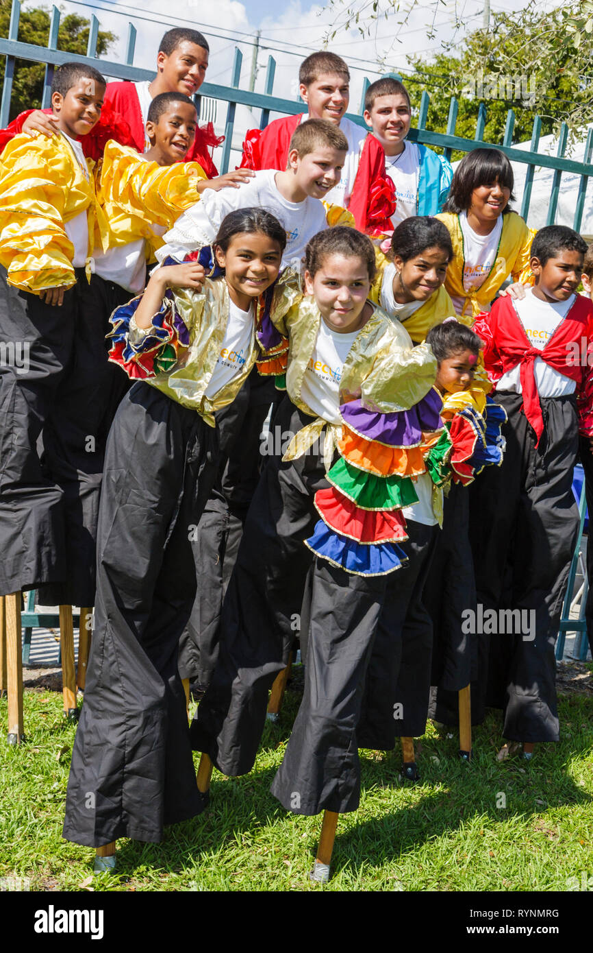 Miami Florida, Little Havana, Jose Marti Park, United Hearts Family Festival, Festivals, Feier, Messe, Community-Event, Schwarze Afrikaner, seine Stockfoto