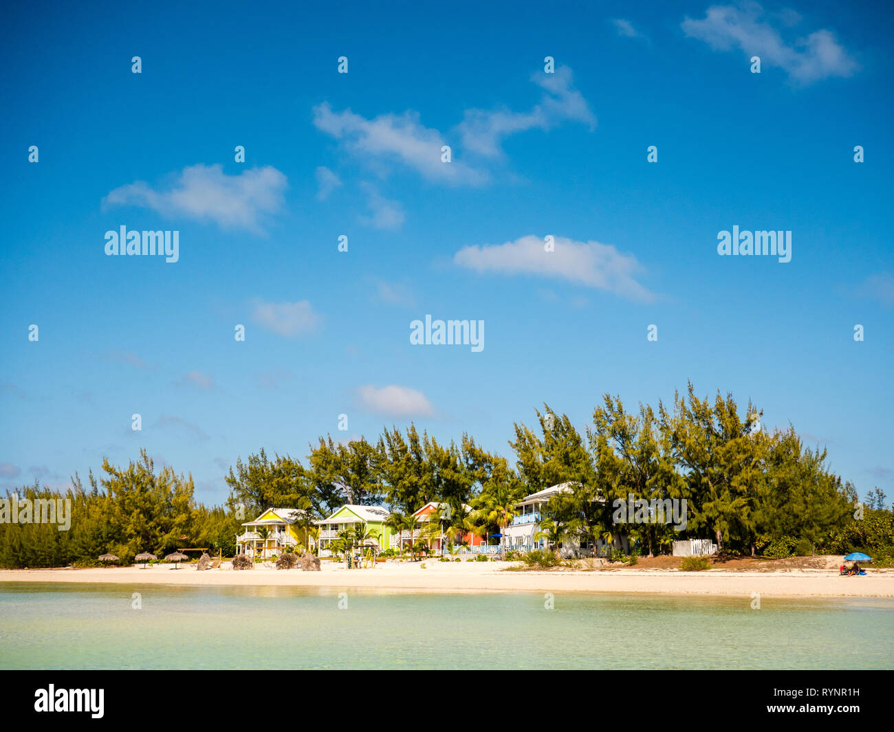 Cocodimama Charming Resort, Gouverneure Hafen, Insel Eleuthera, Bahamas, in der Karibik. Stockfoto