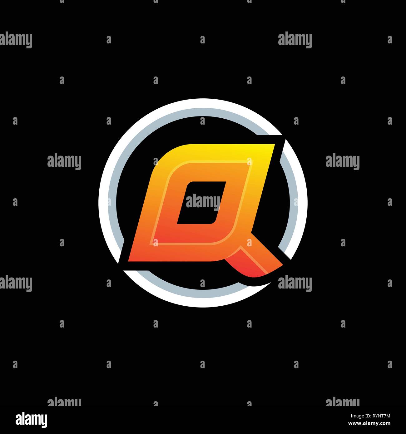 Abstrakte Buchstaben Q farbenfrohen Designs illustration Vektor Vorlage. Geeignet für kreative Industrie, Multimedia, Entertainment, Ausbildungen, Shop, und Alle Stock Vektor